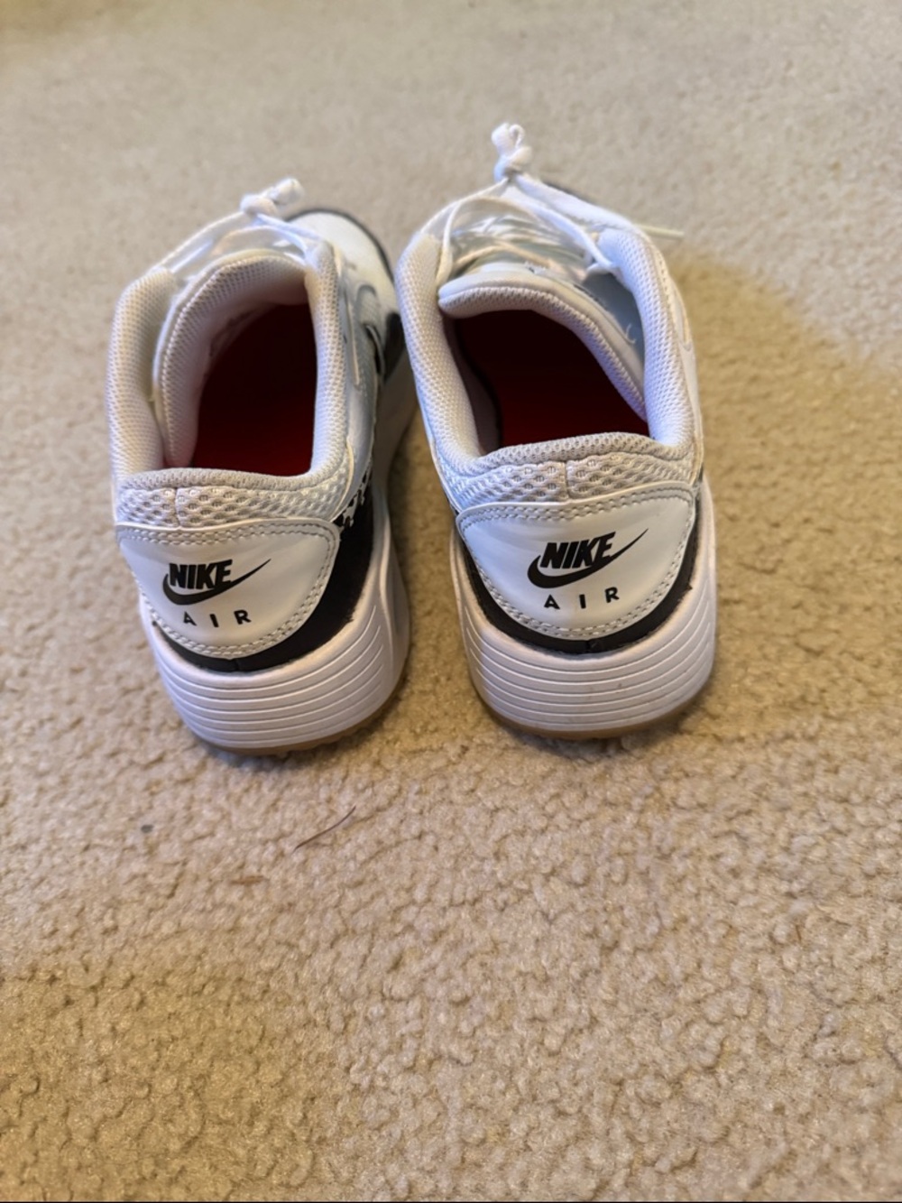 Nike White Athletic Sneakers with Leopard Swoosh - Picture 5 of 10